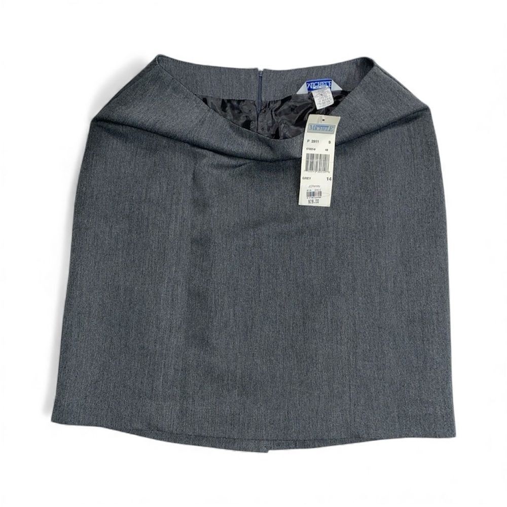 * New York Michele Gray size 14 classic suit Skirt dark grey lined new